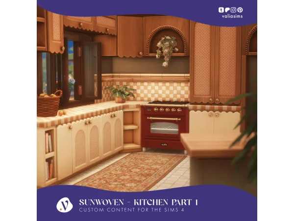 Maxis Match Sunwoven Kitchen Part 1 by valiasims - The Sims 4 Custom Content