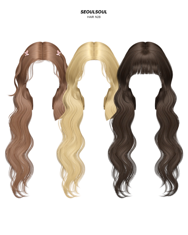 Alpha SIMS4 HAIR N28 by simsfinds - The Sims 4 Custom Content