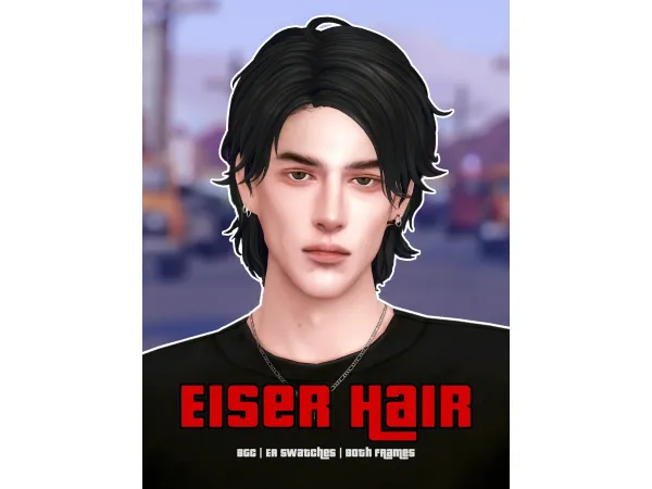 Maxis Match Eiser Hair by millennialcap - The Sims 4 Custom Content