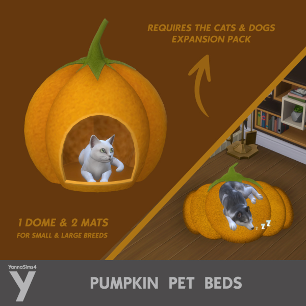 Maxis Match Pumpkin Pet Beds by simsfinds - The Sims 4 Custom Content