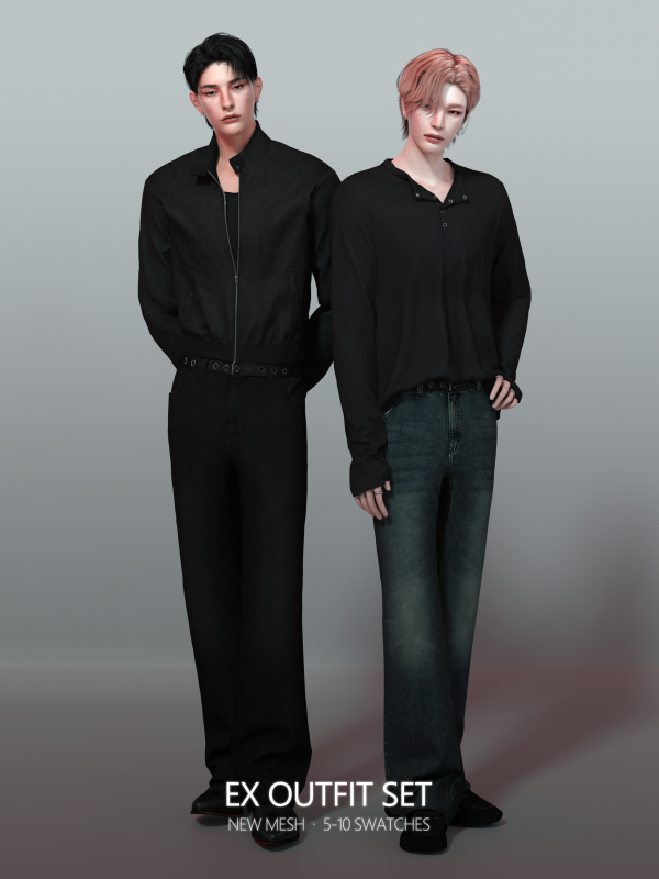 Alpha [RONA] EX Outfit Set by simsfinds - The Sims 4 Custom Content