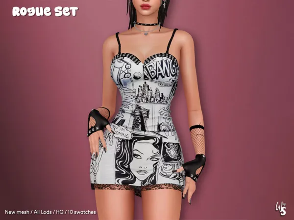 Alpha Rogue Set by wisteriasims - The Sims 4 Custom Content