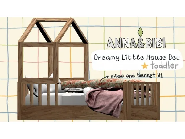 Mix Dreamy littler house bed toddler [AnnaBibi] by simsfinds - The Sims 4 Custom Content