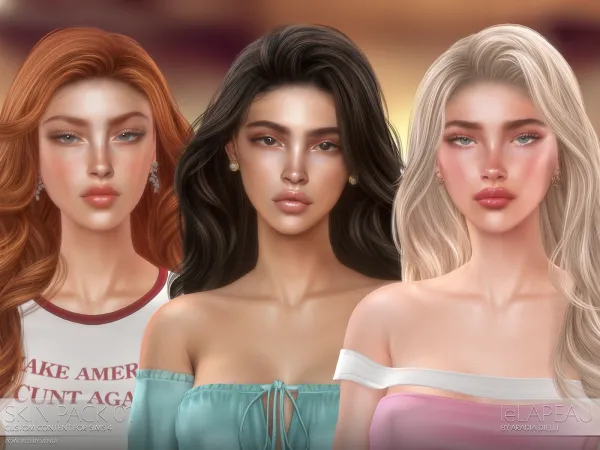 Alpha leLAPEAU Skin Pack 01 by bergdorfsims - The Sims 4 Custom Content