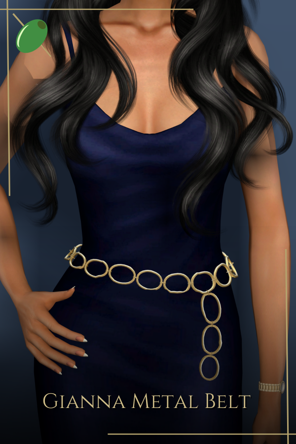 Alpha Gianna Metal Belt by pitted0live - The Sims 4 Custom Content