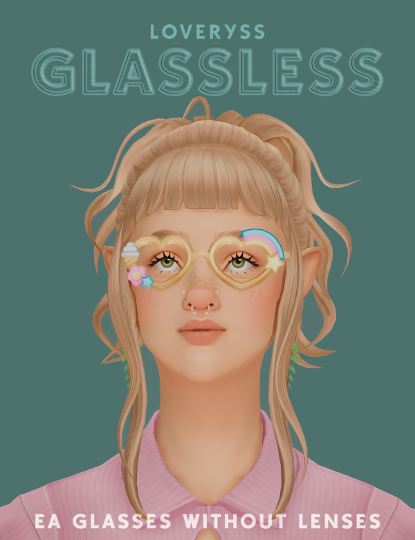 Maxis Match GLASSLESS EA GLASSES WITHOUT LENSES by simsfinds - The Sims 4 Custom Content