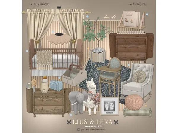 Alpha ljus and lera nursery - The Sims 4 custom content