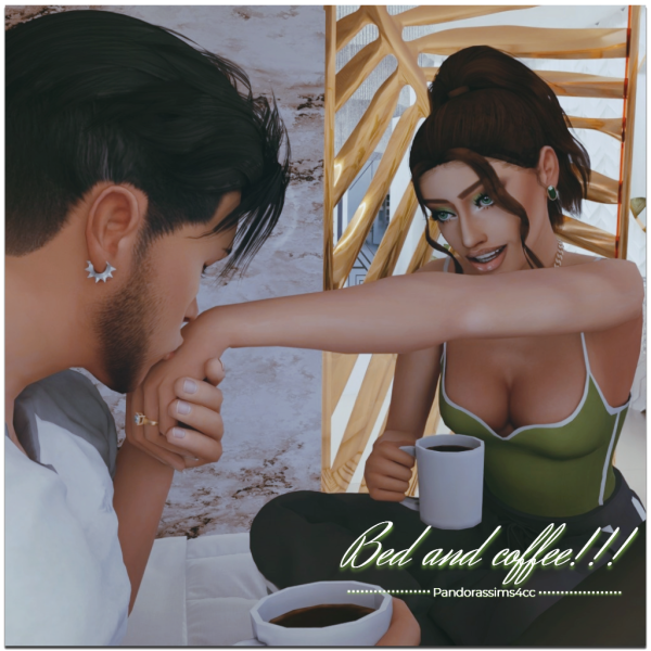 Maxis Match Bed and coffee by pandorassims4cc - The Sims 4 Custom Content