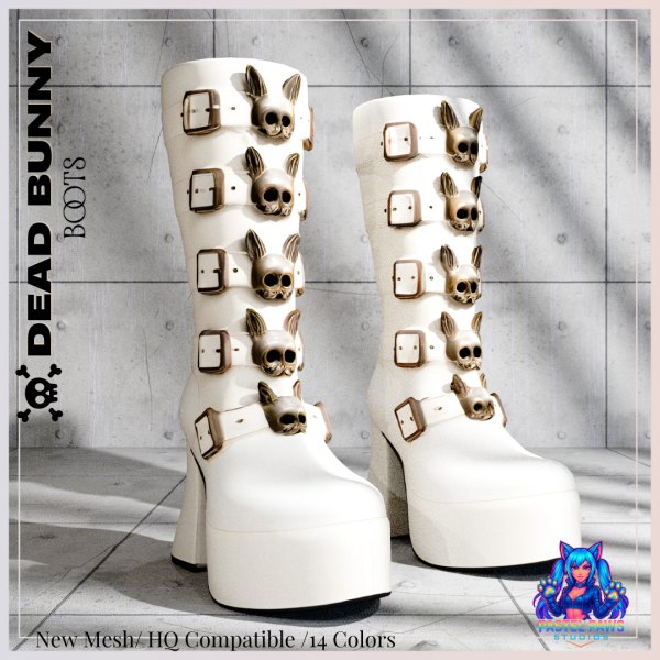 Alpha Dead Bunny Boots by simsfinds - The Sims 4 Custom Content