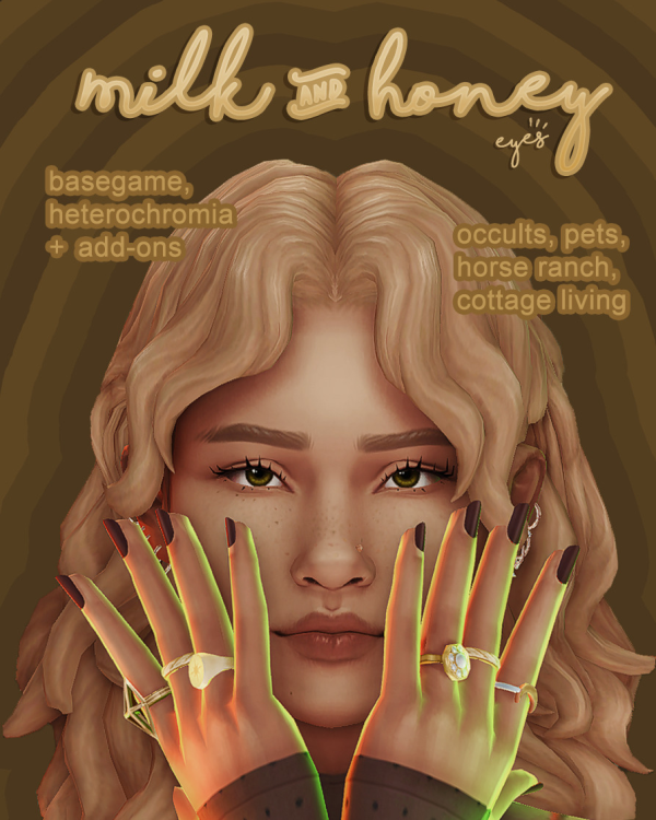 Maxis Match milk honey an eye set by simsfinds - The Sims 4 Custom Content
