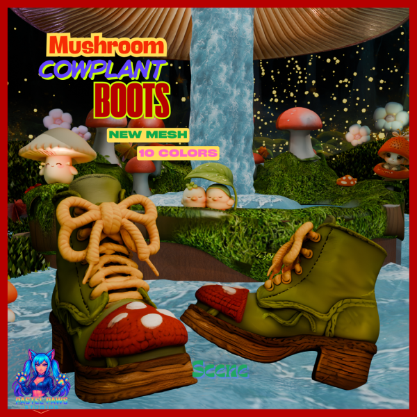 Alpha Mushroom Cowplant Boots by simsfinds - The Sims 4 Custom Content