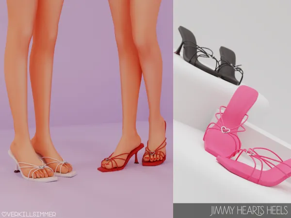 Alpha Jimmy hearts heels - The Sims 4 Custom Content