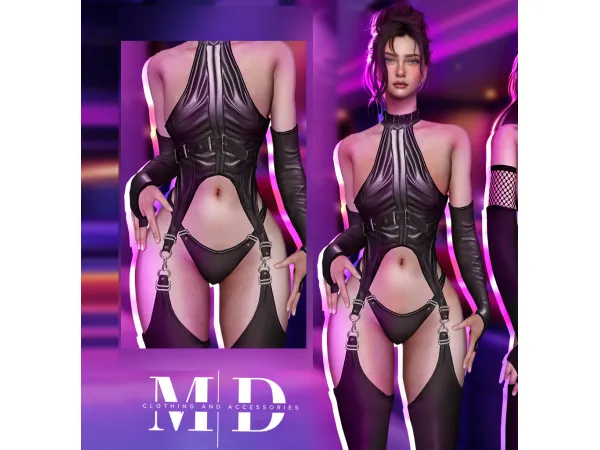 Alpha NEW Katarina latex set - The Sims 4 Custom Content