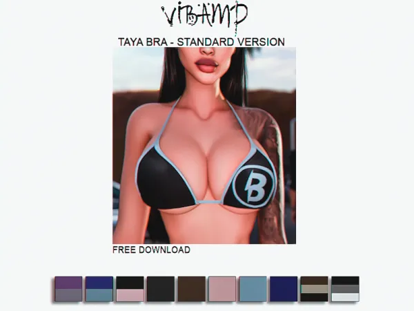Alpha VIBAMP Taya Bra (Standard Version) by decayed - The Sims 4 Custom Content