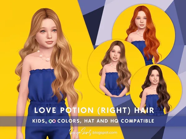 Alpha Love Potion Right Kids - The Sims 4 Custom Content