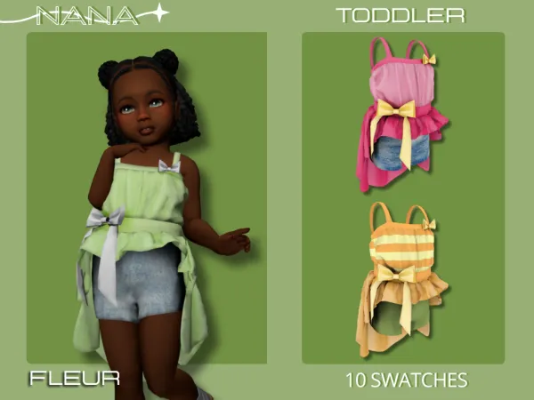Alpha NANA7 (Fleur) Set for toddlers - The Sims 4 Custom Content