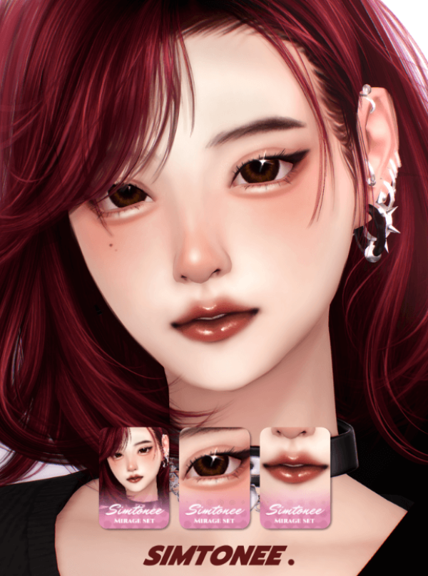 Mix Mirage Makeup Set by simsfinds - The Sims 4 Custom Content