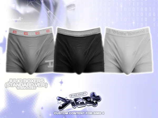 Alpha DIOS Julio Boxers (Standard Version) by decayed - The Sims 4 Custom Content