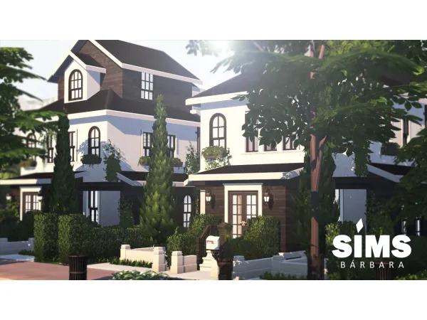 Mix SIMS 4 Newcrest Two Empty Houses on Lot 20x15 Tray by BarbaraSims - The Sims 4 Custom Content