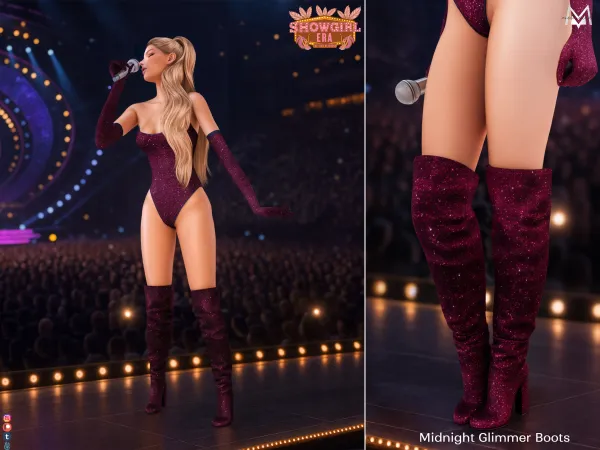 Mix Midnight Glimmer Boots by mermalade - The Sims 4 Custom Content