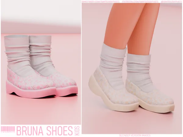 Alpha Bruna Shoes (Kids Version) by simtographies - The Sims 4 Custom Content