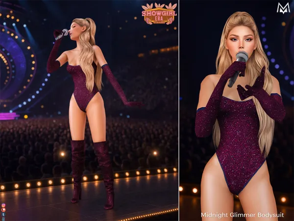 Mix Midnight Glimmer Bodysuit - The Sims 4 Custom Content