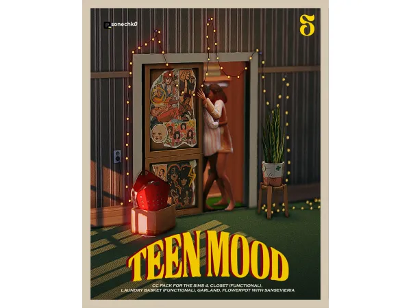 Maxis Match TEEN MOOD by sonechk0 - The Sims 4 Custom Content