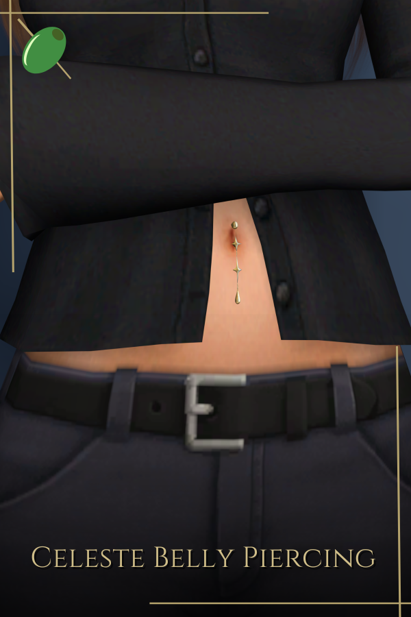Alpha Celeste Belly Piercing by pitted0live - The Sims 4 Custom Content