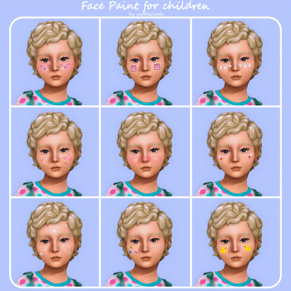 Maxis Match Face Paint Charm by simsfinds - The Sims 4 Custom Content