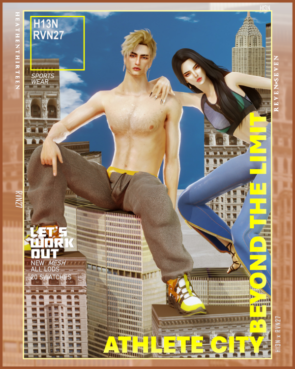 Alpha Baggy Fit Jogger Sweat Pants by simsfinds - The Sims 4 Custom Content