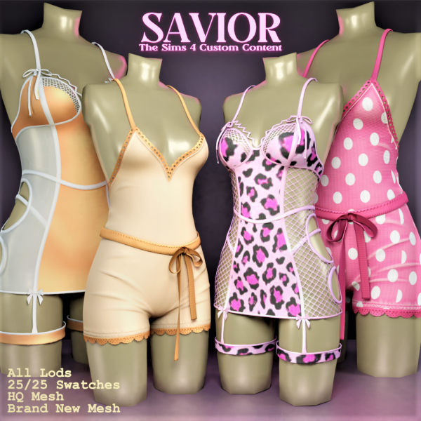 Alpha Svr_Jumpsuit Lingerie by saviorts4 - The Sims 4 Custom Content