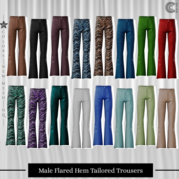 Alpha Male Flared Hem Tailored Trousers cool_conent_star by cool_content_star - The Sims 4 Custom Content