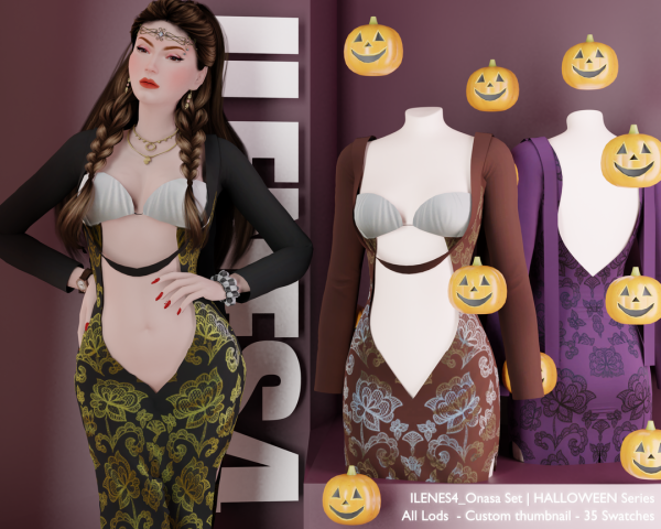 Alpha ILN Onasa Set by ilenes4 - The Sims 4 Custom Content