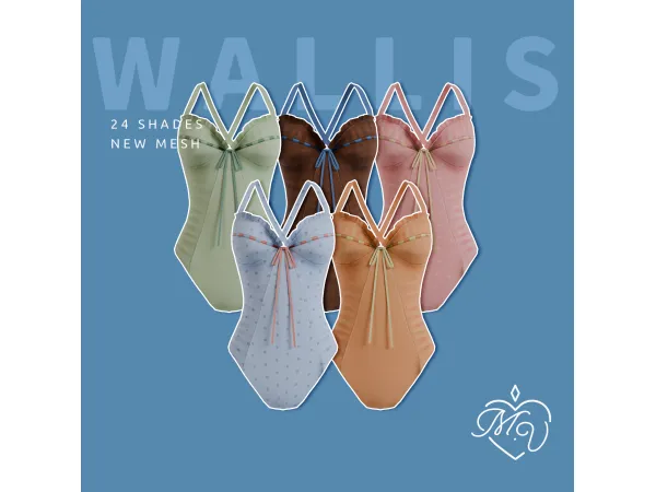 Maxis Match Wallis Swimsuit by MissValentine - The Sims 4 Custom Content