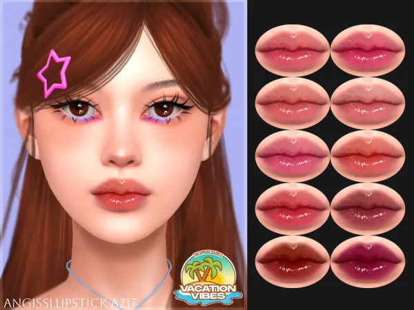 Alpha Lipstick A217 by ANGISSI - The Sims 4 Custom Content