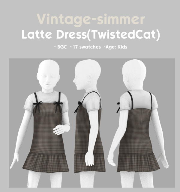 Maxis Match Latte Dress simmer by simsfinds - The Sims 4 Custom Content