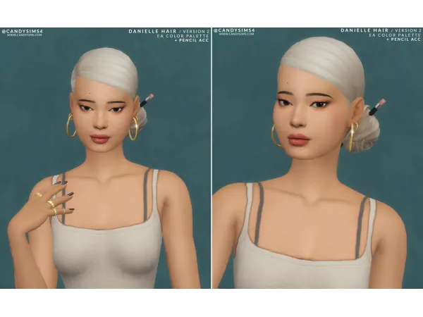 Maxis Match DANIELLE HAIR (V2) ACCS by candysims4 - The Sims 4 Custom Content
