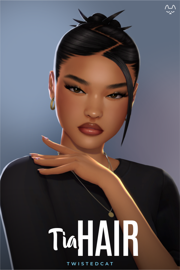 Maxis Match Tia Hair by simsfinds - The Sims 4 Custom Content
