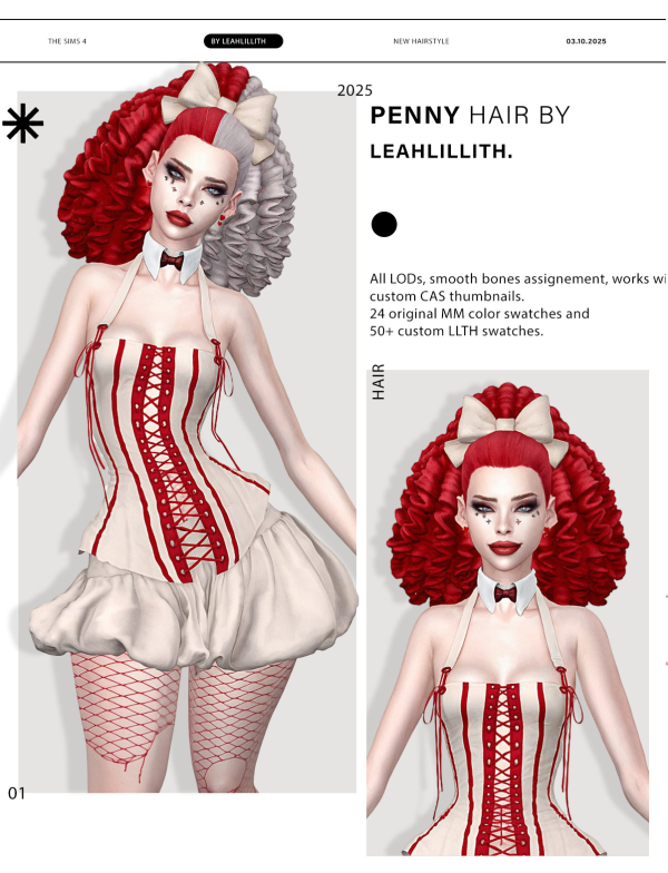 Maxis Match Penny Hairstyle by simsfinds - The Sims 4 Custom Content