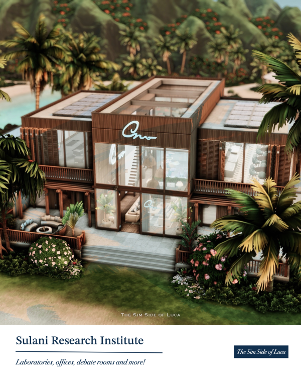 Maxis Match Sulani Research Institute by simsfinds - The Sims 4 Custom Content