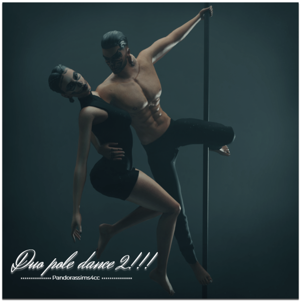 Maxis Match Duo pole dance 2 by pandorassims4cc - The Sims 4 Custom Content