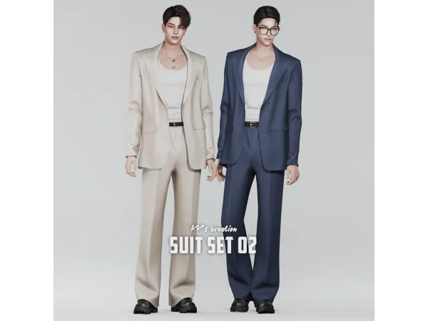 Alpha [KK] Suit set 02 by KK_creations - The Sims 4 Custom Content
