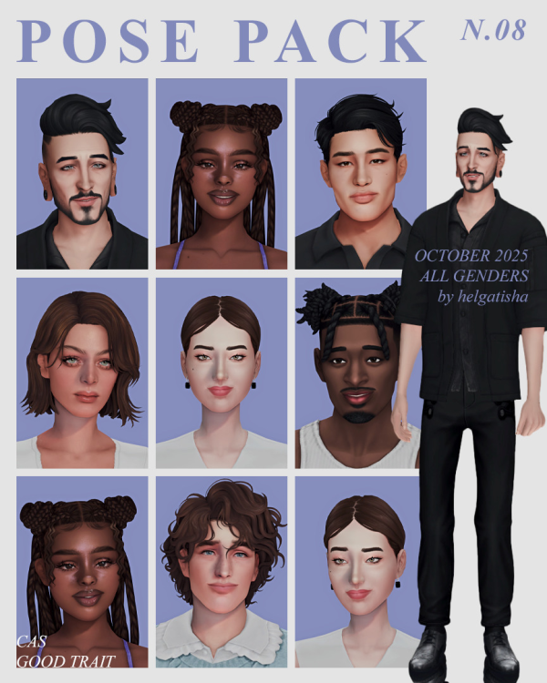 Mix ( ) POSE PACK N08 CAS by simsfinds - The Sims 4 Custom Content