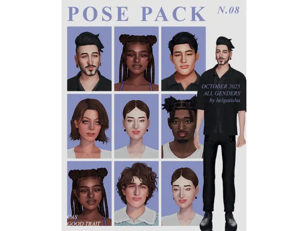 (TS4) POSE PACK N08 |& CAS| by helgatisha