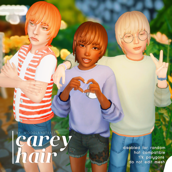 Maxis Match carey hair by simsfinds - The Sims 4 Custom Content