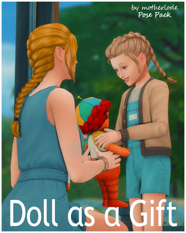 Mix Pose Pack Doll as a Gift by simsfinds - The Sims 4 Custom Content