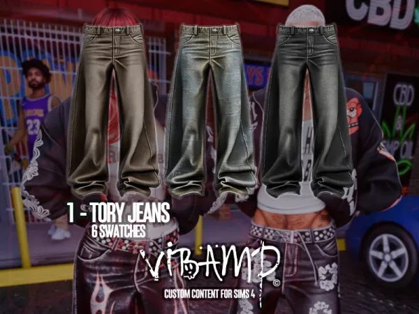 Alpha VIBAMP Tory Pants (Standard Version) - The Sims 4 Custom Content