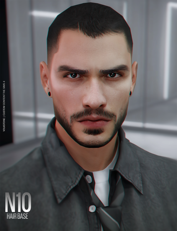 Alpha HAIR BASE N10 Pack Black (FREE) by volkstonesims - The Sims 4 Custom Content