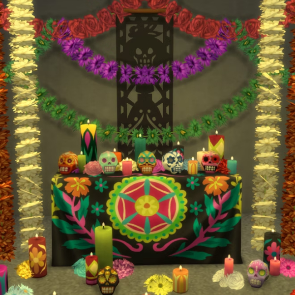 Mix Day of the Dead Addon Set by simsfinds - The Sims 4 Custom Content