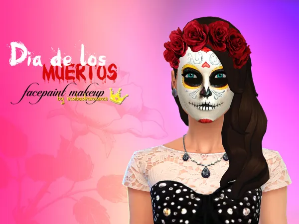 Maxis Match Day of the Dead Facepaint by simsfinds - The Sims 4 Custom Content